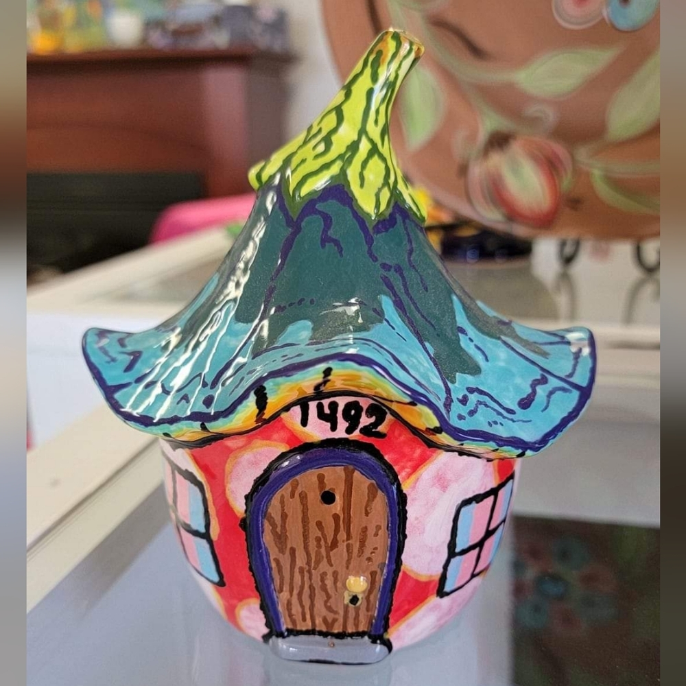Hand-Painted Ceramic Fairy Home